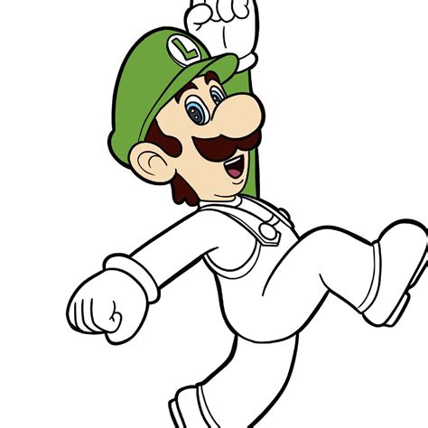 Luigi coloring page Free printable - Busy Shark