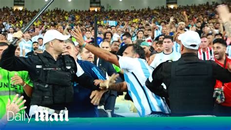 Horrifying Moment Police Clash With Argentina Football Fans In Qualifier Against Brazil Realtime