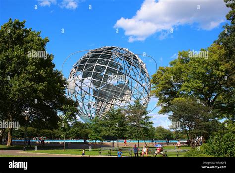 Unisphere Is A Stainless Steel Representation Of The Earth Located In