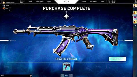 Purchasing Reaver Vandal In Valorant From Night Market Upgrade
