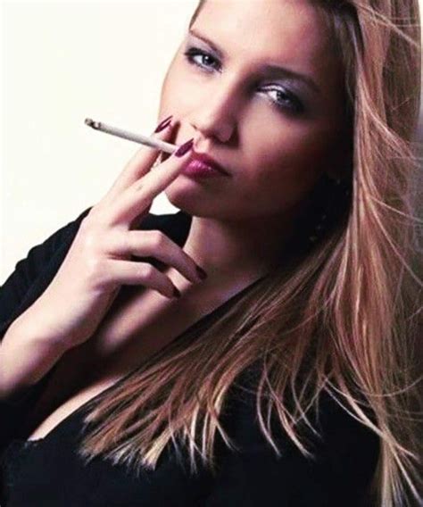 Model Smoking Cigarette