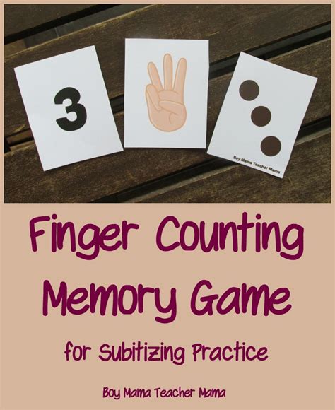 Boy Mama Teacher Mama Finger Counting Memory Game 3 Boy Mama Teacher Mama