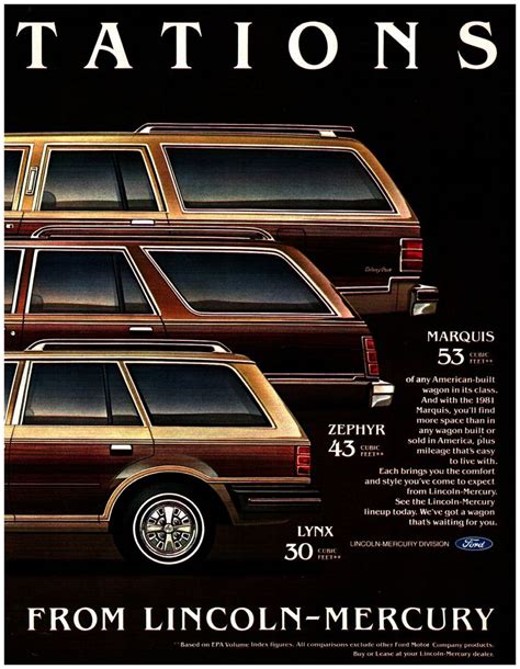 An Advertisement For The Lincoln Mercury Station Wagon With Five