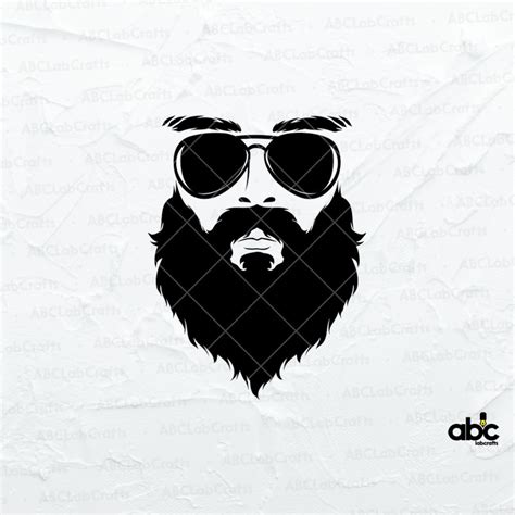 Beard Svg File Bearded Man Svg Aviator Sunglasses Svg Dad Svg Barber