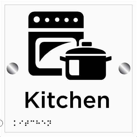 Kitchen Sign Braille Signs