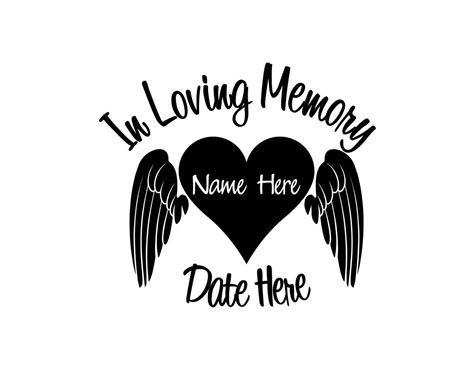 In Loving Memory Decal with Heart and Angel Wings | Loving memory car decals, In loving memory ...