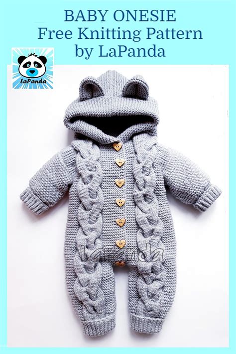 Knitted Baby Cable Onesie Free Tutorial And Easy Pattern By Lapanda En