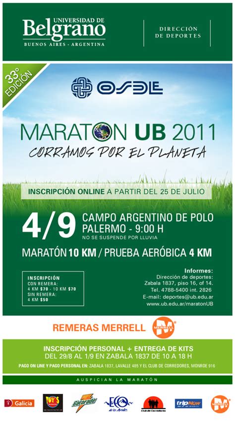 Maratón Ub 2011 Corramos Por El Planeta Guía Maraton Calendario De Carreras De Calle