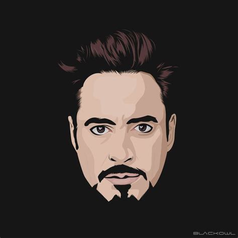 Robert Downey Jr Vector Illustration By Gokul Digital Portrait Art