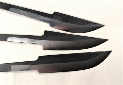 3 Small Scandi Knifeblade Blade Blanks Lauri Finland Carbon Etsy