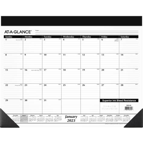 At A Glance 2023 Ry Monthly Desk Pad Calendar Large 21 34 X 17