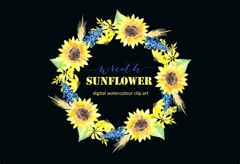 Free Free 280 Free Sunflower Wreath Clipart SVG PNG EPS DXF File