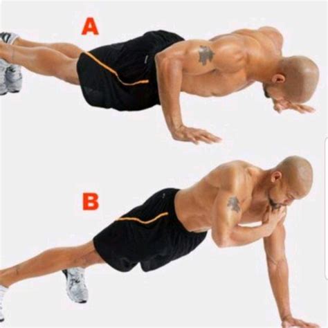 Pushup Wshoulder Tap Exercise How To Workout Trainer By Skimble