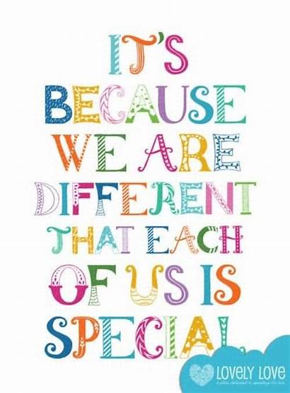 Quotes Different Diversity Children Unique Simple Special