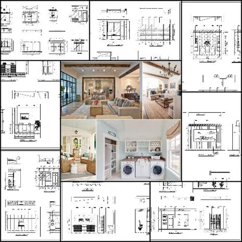 Interior Design Cad Designdetailselevation Collection Residential