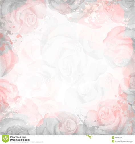 Abstract Romantic Rose Background In Pink And Gray Colors