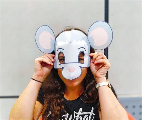 Mouse Mask Printable Mouse Costume Mask Etsy
