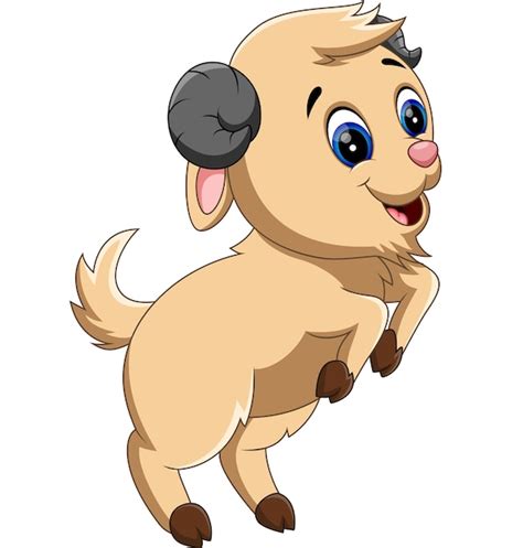 Premium Vector Illustration Of Cute Cartoon Goat