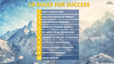 Everyone wants to be successful in their personal and professional lives. Ten Rules for Success Ultra HD Desktop Background ...