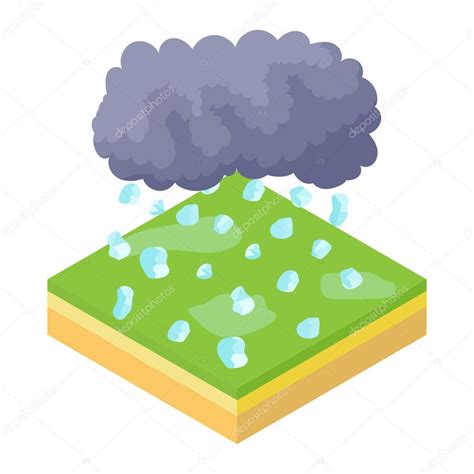 Cloud And Hail Icon Cartoon Style — Stock Vector © Ylivdesign 122559490