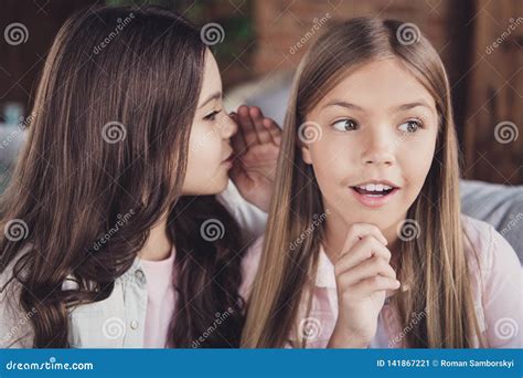 Close Up Portrait Of Two Nice Attractive Charming Dreamy Pensive Funny