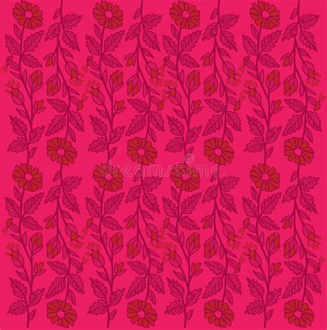 Pink Vintage Floral Wallpaper Stock Vector Illustration Of Ornamental