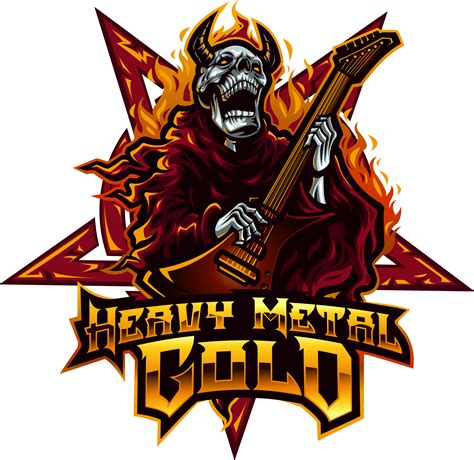 Heavy Metal Gold Logo By Indie Music Bus Indie Music Heavy Metal Heavy Metal Bands