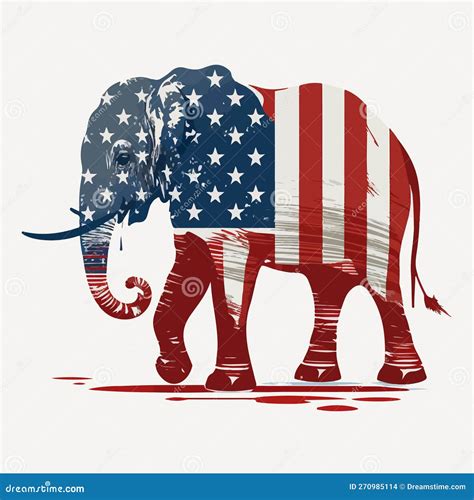 Republican Party Logo Elephant Background Symbol Stock Vector