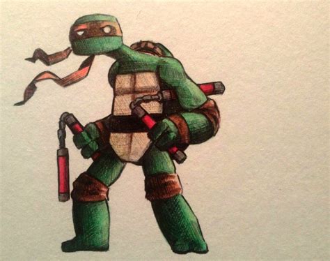 Mikey Watercolor By Legumebean On Deviantart Tmnt Art Ninja Turtles