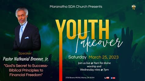 Atlanta Maranatha Sda Church Pastor Nathaniel Bronner Jr March 25
