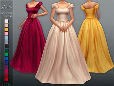 Amelia Gown By Sifix At Tsr Sims 4 Updates