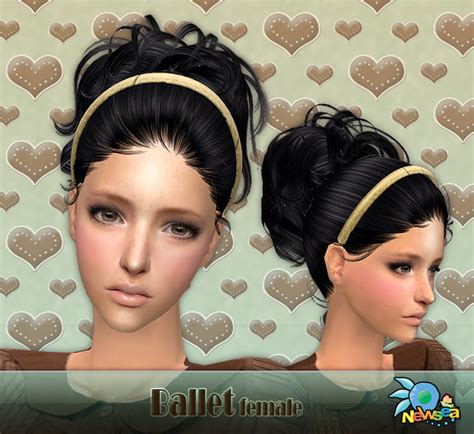 The Sims Resource Newsea Sims2 Hair J023f Ballet