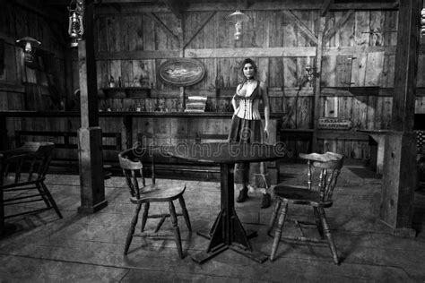 Old West Saloon Dance Hall Girl Stock Image Image Of Vintage