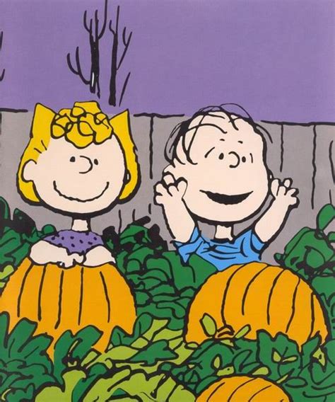 Linus And Sally In Pumpkin Patch Snoopy Charlie Brown Halloween