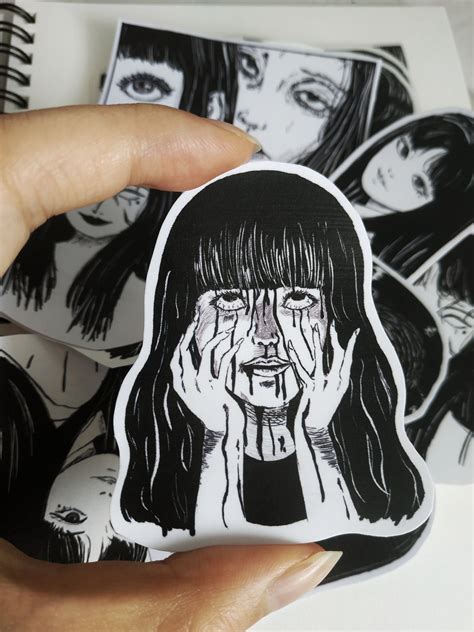 Junji Ito Manga 5 Stickers Set Or Individual Tomie Etsy Uk
