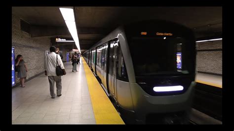 Montreal Metro Orange And Green Line Trains Throughout The System