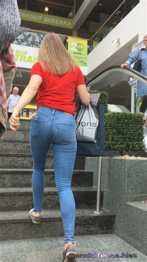 busted by tight jeans blondie candid teens