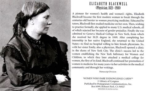 Elizabeth Blackwell Elizabeth Blackwell Womens Rights Blackwell