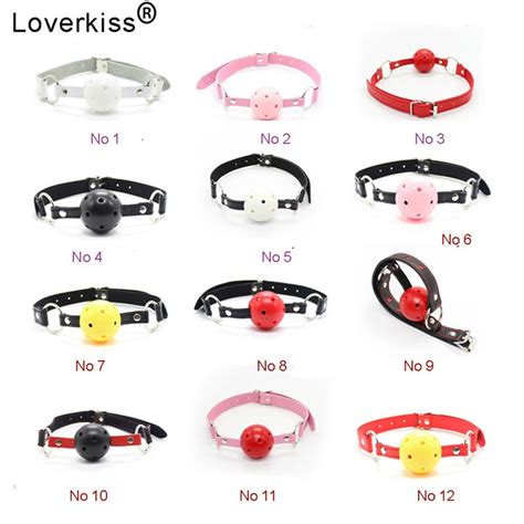 Mouth Gag Ball Harness Oral Fixation Restraints Bondage Adults Sex Game