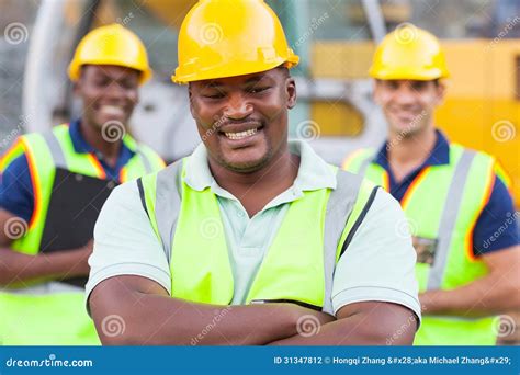African Construction Worker Stock Photo Image Of Builder Industrial