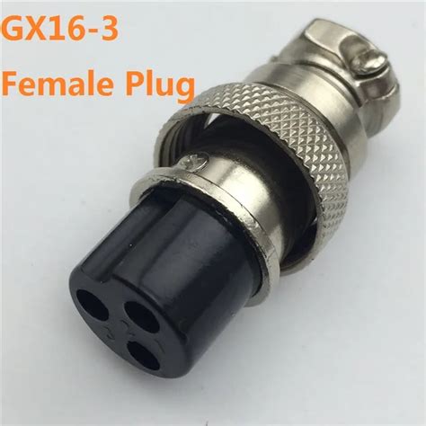 1pcs Gx16 3 Pin Female Circular Aviation Plug Diameter 16mm Wire Panel Connector L81 Free