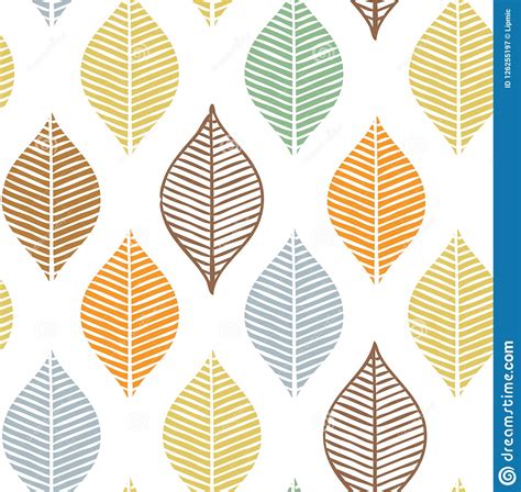 Cute Vector Fall Leaf Seamless Pattern Abstract Autumn