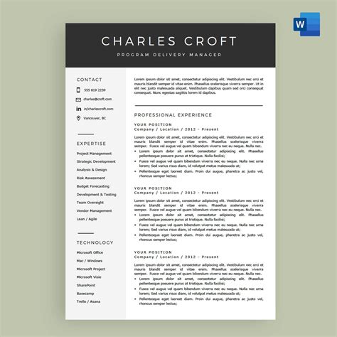 Free Downloadable Resume Templates For Word