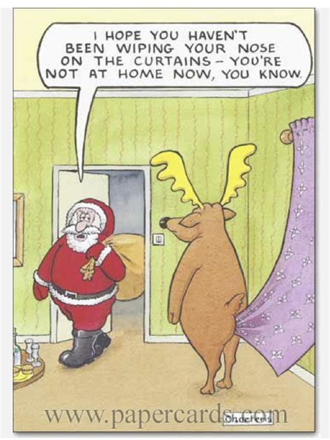 Santa S Reindeer Funny Christmas Cartoons Christmas Jokes Funny Christmas Cards Holiday