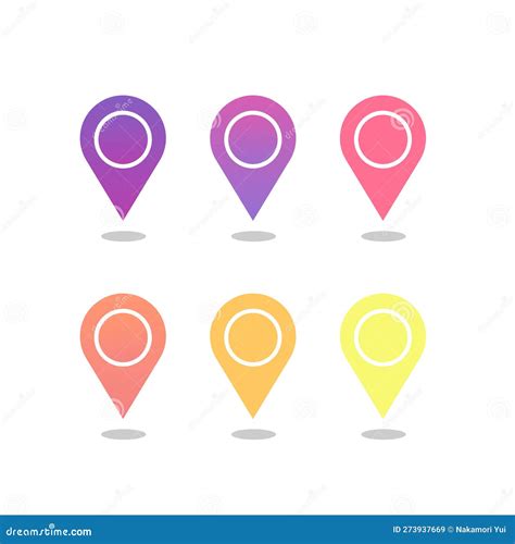 Map Pinpoint Icons Maps Pin Location Map Icon Stock Illustration