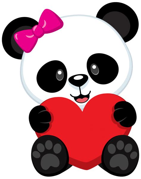 25 Imagens Ursinha Panda Coração Png Transparente Grátis