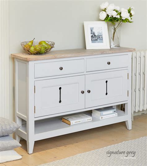 Baumhaus Signature Grey Small Sideboard Hall Console Shoe Storage