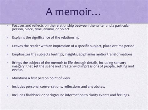 Ppt What Is A Memoir Powerpoint Presentation Free Download Id2688621