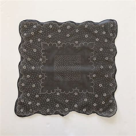 Sl design black and white flower wall art prints set of 6 unframed, wildflower botanical floral drawing, bedroom poster living room artwork handmadeby a small business. Vintage Sheer Black White Floral Handkerchief Scarf, Sheer ...