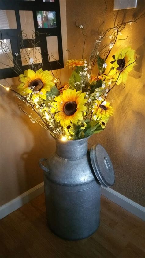 Resin sunflower love home decor sign, housewarming gift, fireplace decor, sunflower love sign, gift for her, wedding decor, sweetheart table. My Sunflower Milk Can | Sunflower home decor, Sunflower ...